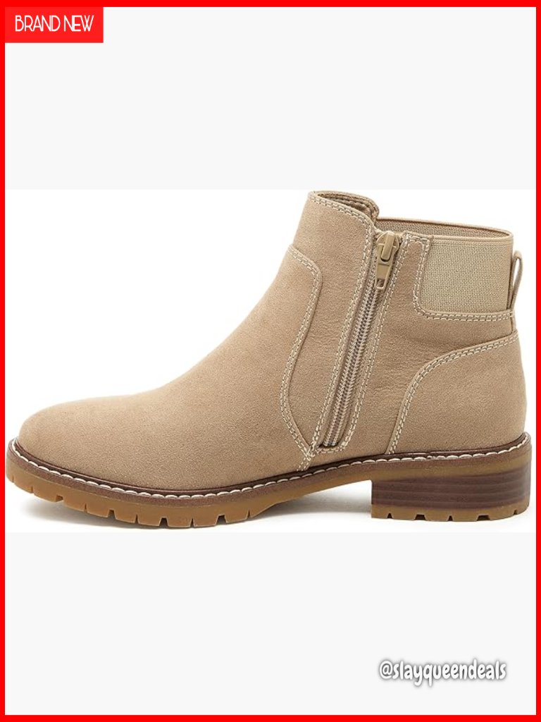 Taupe Faux Suede Ankle Booties With Side Zipper And Plush Insole
